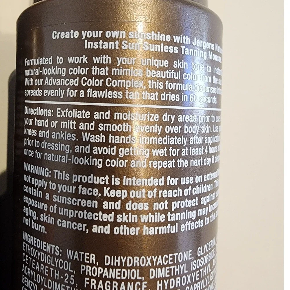 Jergens Natural Glow Instant Sun Mousse Ultra Deep Bronze Sunless Tanner 2‎ Pack - Picture 5 of 6